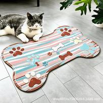 Absorbent Non-Slip Cat Litter Box Mat, Easy Clean Pet Feeding Pad Universal Dog Crate Cage Mat 30*50cm [second generation diatom mud]