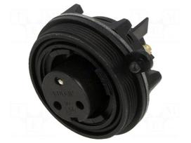 Connector: circular | socket | female | PIN: 3 | 12A | 277V | IP68,IP69K