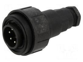 Connector: circular | plug | male | PIN: 6 | 5A | 277V | IP68,IP69K | 6÷8mm