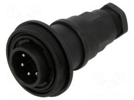 Connector: circular | plug | male | PIN: 6 | 5A | 277V | IP68,IP69K | 7÷9mm