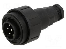 Connector: circular | plug | male | PIN: 7 | 5A | 277V | IP68,IP69K | 7÷9mm