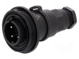 Connector: circular | plug | male | PIN: 4 | 10A | 277V | IP68,IP69K | 6÷8mm