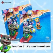 Talking Tom & Friends Licensed Product Creative 3D Sculptural Notebook - Kids' Anime Stationery (Sky Blue,136mm*136mm&136mm*136mm) dangaus mėlyna spalva