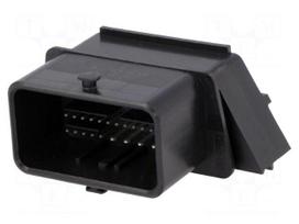 Connector: automotive | socket | male | CMC | 2.5A,12A,21A | angled 90°