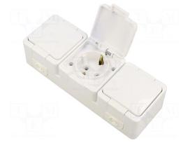 Connector: AC supply | socket | 2P+PE | 250VAC | 16A | dark grey | PIN: 3