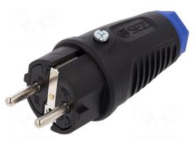 Connector: AC supply | plug | male | 16A | 250VAC | IP54 | PIN: 3 | 2P+PE