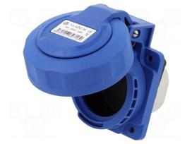 Connector: AC supply | socket | female | 16A | 250VAC | PIN: 3 | 2P+PE