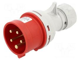 Connector: AC supply 3-phase | plug | male | 16A | 400VAC | IEC 60309