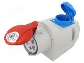 Connector: AC supply 3-phase | socket | female | 16A | 400VAC | IP44