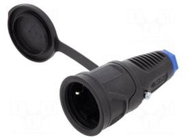 Connector: AC supply | socket | female | 16A | 250VAC | IP20 | PIN: 3