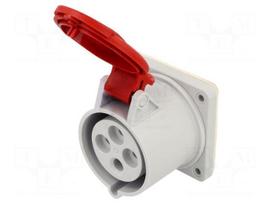 Connector: AC supply 3-phase | socket | female | 32A | 400VAC | IP54