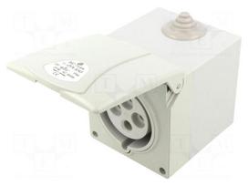 Connector: AC supply 3-phase | socket | female | 32A | 400VAC | IP44