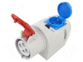 Connector: AC supply 3-phase | socket | female | 32A | 400VAC | IP44