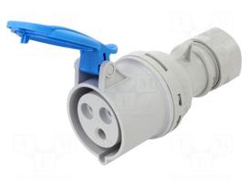 Connector: AC supply 3-phase | plug | female | 32A | 230VAC | IEC 60309
