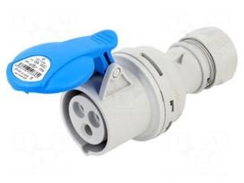 Connector: AC supply 3-phase | plug | female | 16A | 230VAC | IEC 60309