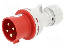 Connector: AC supply 3-phase | plug | male | 16A | 400VAC | IEC 60309