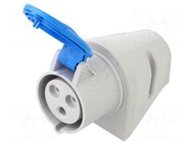 Connector: AC supply 3-phase | socket | female | 32A | 230VAC | IP44