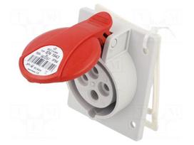 Connector: AC supply 3-phase | socket | female | 16A | 400VAC | IP54
