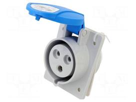 Connector: AC supply 3-phase | socket | female | 32A | 230VAC | IP54