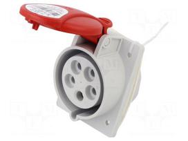 Connector: AC supply 3-phase | socket | female | 32A | 400VAC | IP54