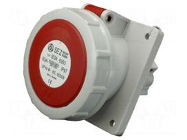 Connector: AC supply 3-phase | socket | female | 63A | 400VAC | IP67