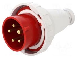 Connector: AC supply 3-phase | plug | male | 16A | 400VAC | IEC 60309