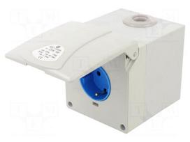 Connector: AC supply 3-phase | socket | female | 16A | 250VAC | IP44