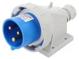 Connector: AC supply 3-phase | socket | male | 32A | 230VAC | IEC 60309
