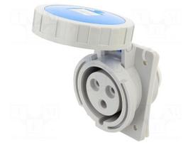 Connector: AC supply 3-phase | socket | female | 32A | 230VAC | IP67