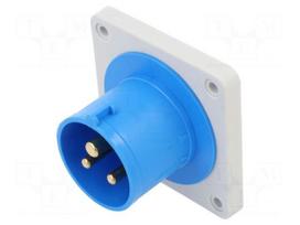 Connector: AC supply 3-phase | socket | male | 16A | 230VAC | IEC 60309