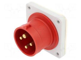 Connector: AC supply 3-phase | socket | male | 16A | 400VAC | IEC 60309