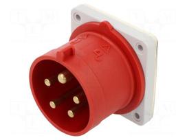 Connector: AC supply 3-phase | socket | male | 32A | 400VAC | IEC 60309