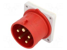 Connector: AC supply 3-phase | socket | male | 32A | 400VAC | IEC 60309