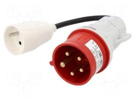 Transition: adapter | male/female | 16A | 230VAC | IEC 60309 | IP20