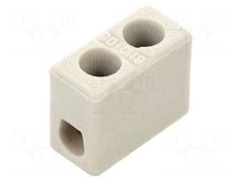 Connector: terminal block | ceramics | ways: 1 | terminals: 2
