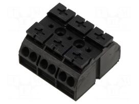 Connector: terminal block | 862 | 20A | 300V | with push button | black