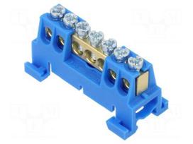 Connector: terminal block | for DIN rail mounting | blue | ways: 1