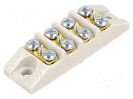 Connector: terminal block | ceramics | 4mm2 | ways: 4 | terminals: 8