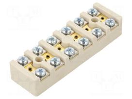 Connector: terminal block | ceramics | 4mm2 | ways: 6 | terminals: 12