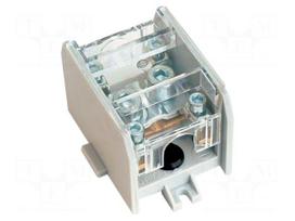 Splice terminal: distribution block | 232A | with cover | grey