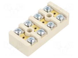 Connector: terminal block | ceramics | 4mm2 | ways: 4 | terminals: 8