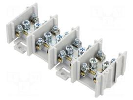 Splice terminal: distribution block | 125A | screw terminal | grey