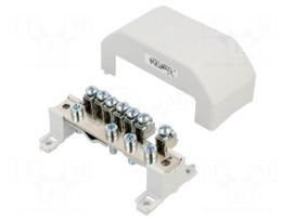 Splice terminal: distribution block | with cover | screw terminal