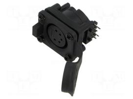 Connector: XLR | socket | female | AXS | 7.5A | 133V | PIN: 5 | IP65 | angled