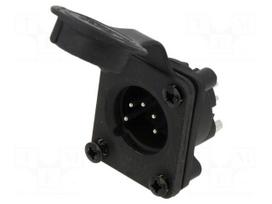 Connector: XLR | socket | male | AXS | 7.5A | 133V | PIN: 5 | IP65 | straight