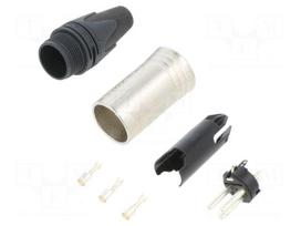 Connector: XLR | plug | male | XX-HA | 1A | PIN: 3 | straight | for cable
