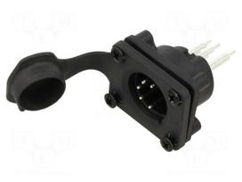 Connector: XLR | socket | male | AXS | 7.5A | 133V | PIN: 5 | IP65 | straight