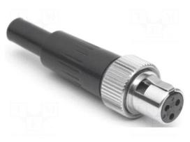 Connector: XLR mini | plug | female | PIN: 6 | for cable | soldering