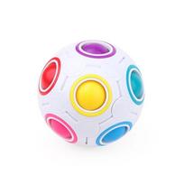 1 vnt Magic Rainbow Press Ball Dekompresinis futbolas Vaikų dėlionės kubo žaislas ZKStar WBL 1Pc