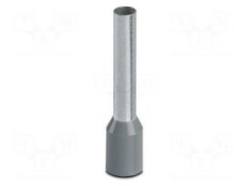 Tip: bootlace ferrule | insulated | copper | 4mm2 | Bit len: 15mm | grey